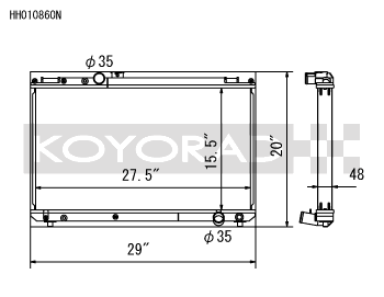 Koyo 96-00 Toyota Chaser JZX100 2.5L Inline 6 Turbo w/ MT Radiator