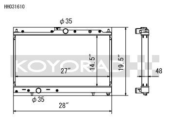 Koyo 03-07 Mitsubishi Evolution 8/9 2.0L Turbo (MT) Radiator