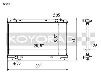 Koyo 07-08 Nissan 350Z VQ35HR (MT) Radiator